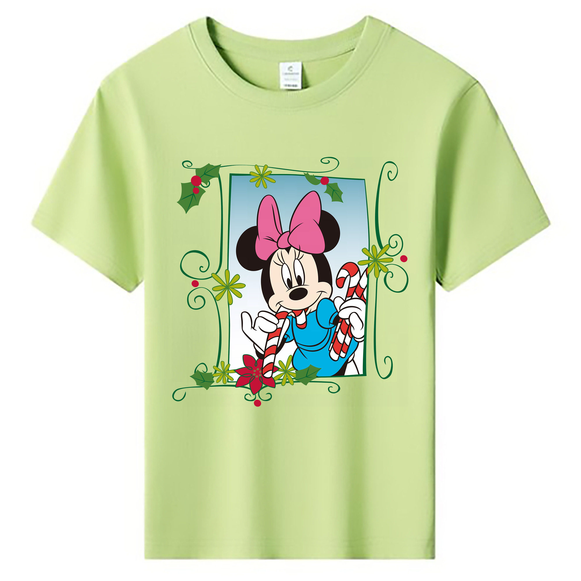 （画像用） ミッキーマウス Mickey Mouse 綿100％キッズTシャツ（フロントプリント）